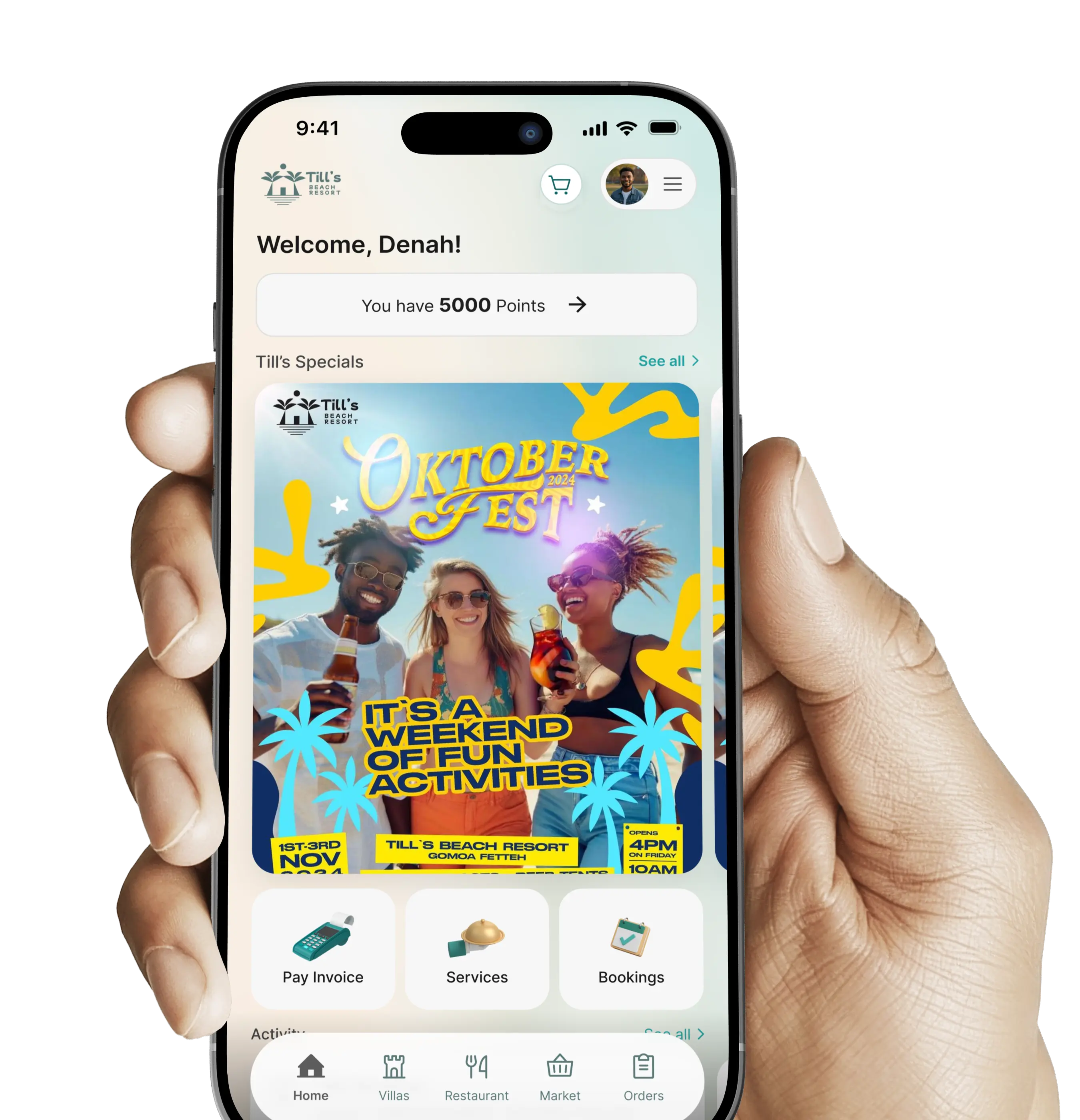 Till's mobile app experience